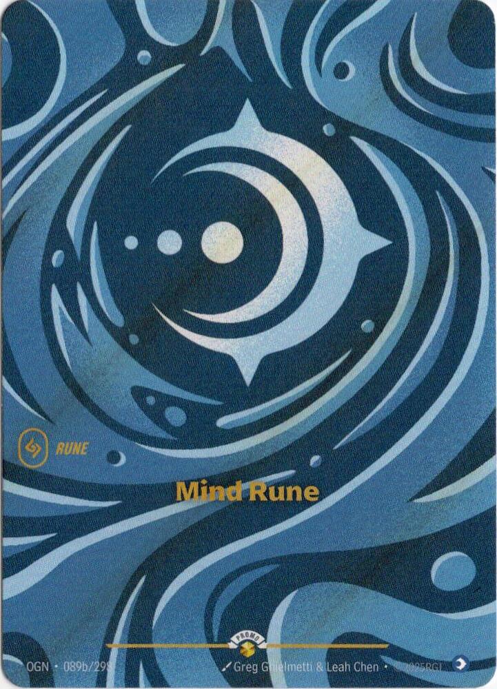 Mind Rune #089b/298 - Riftbound Organized Play Promotional Cards - Near Mint