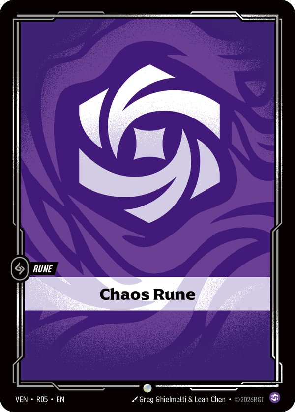 Chaos Rune #166b/298 - Riftbound Organized Play Promotional Cards - Near Mint
