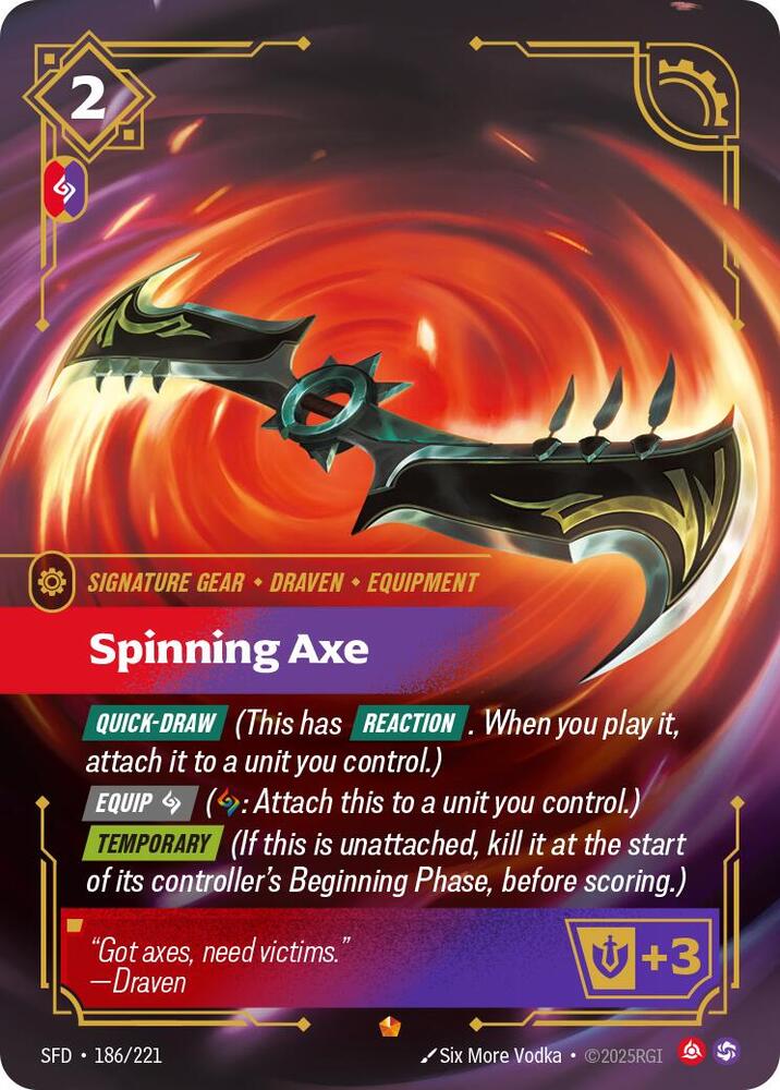 Spinning Axe #186/221 - Spiritforged - Near Mint