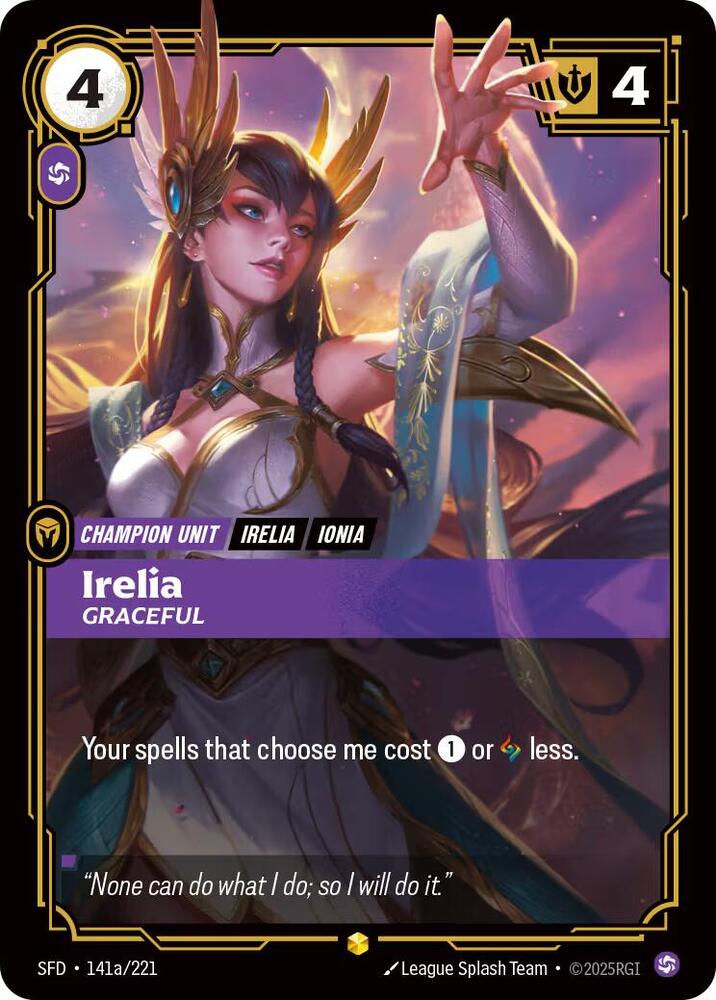 Irelia - Graceful (Alternate Art) #141a/221 - Spiritforged - Near Mint