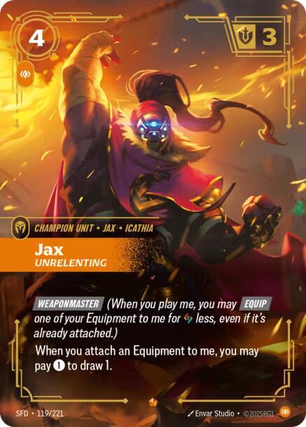 Jax - Unrelenting #119/221 - Spiritforged - Near Mint