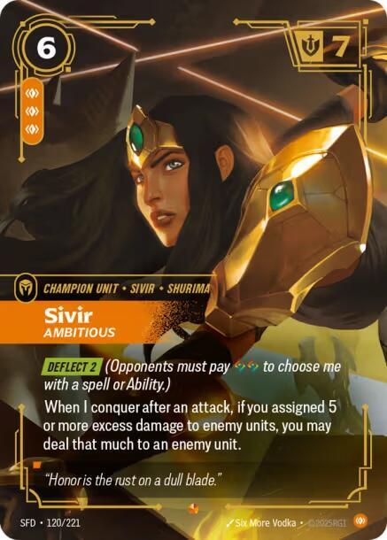 Sivir - Ambitious #120/221 - Spiritforged - Near Mint