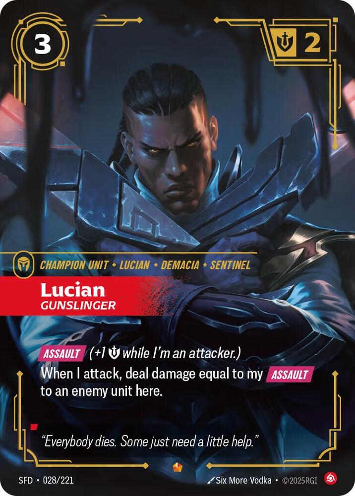 Lucian - Gunslinger #028/221 - Spiritforged - Near Mint