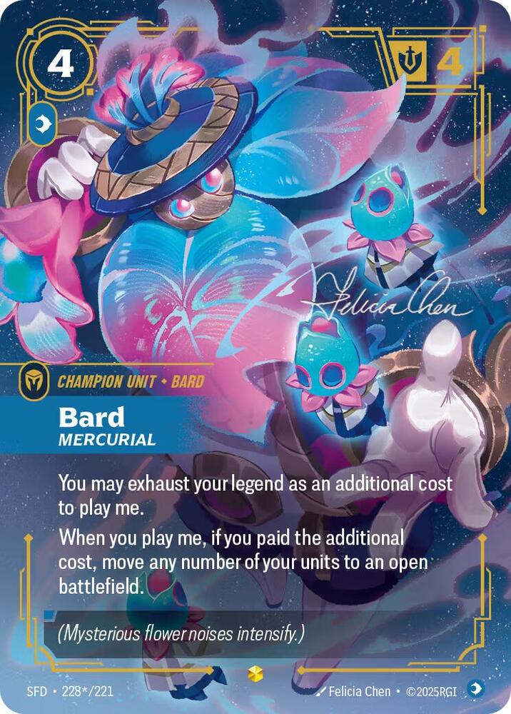 Bard - Mercurial (Signature) #228*/221 - Spiritforged - Near Mint
