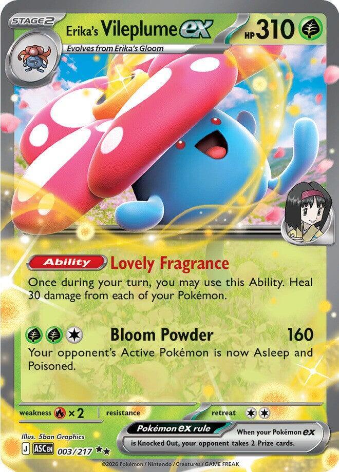Erika's Vileplume ex #003/217 - ME: Ascended Heroes - Near Mint