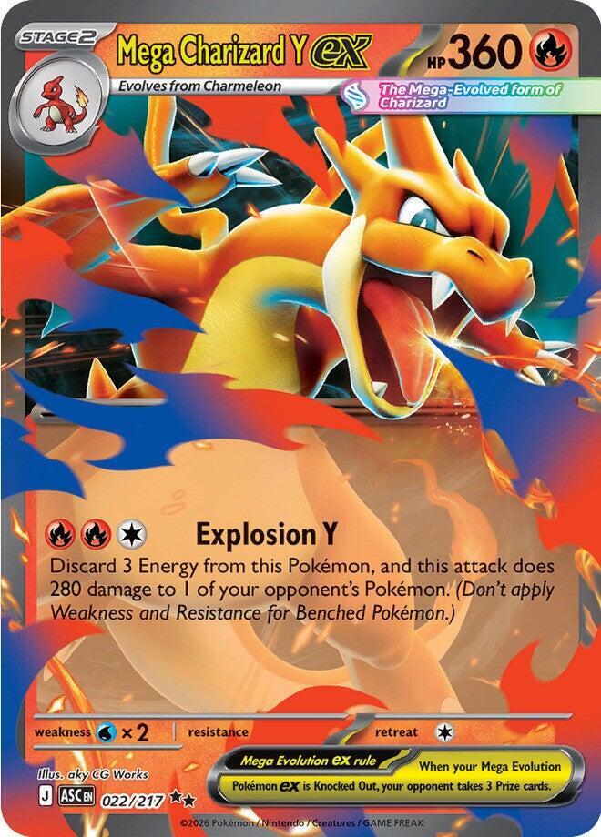 Mega Charizard Y ex #022/217 - ME: Ascended Heroes - Near Mint