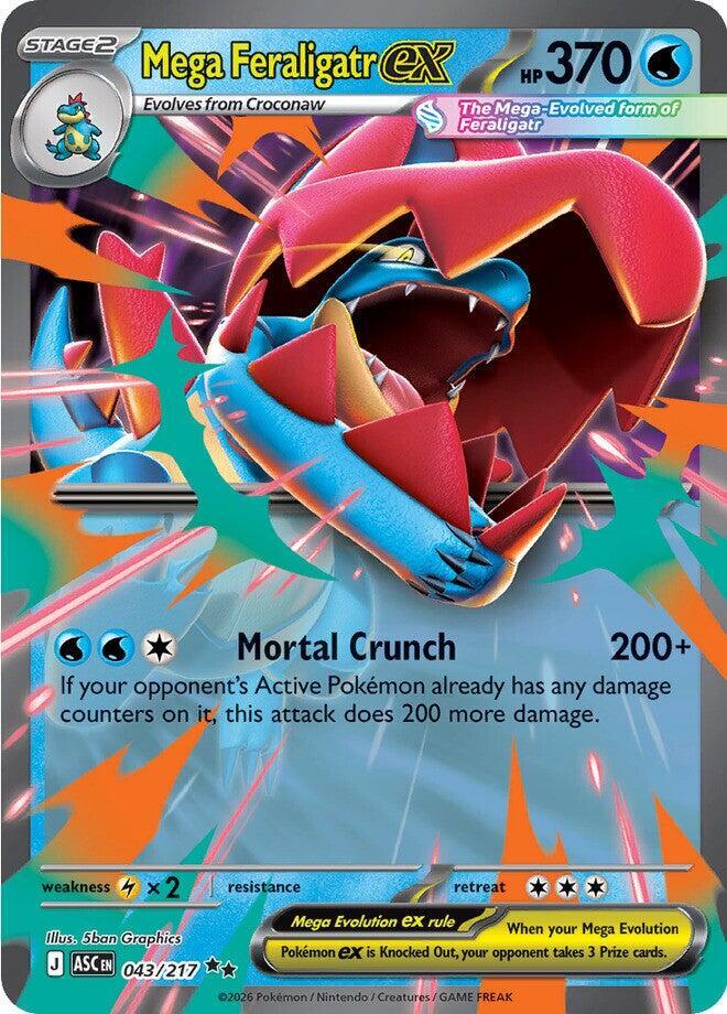 Mega Feraligatr ex #043/217 - ME: Ascended Heroes - Near Mint
