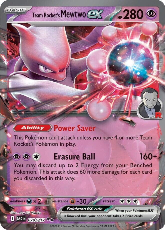 Team Rocket's Mewtwo ex #079/217 - ME: Ascended Heroes - Near Mint