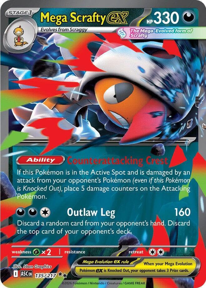 Mega Scrafty ex #135/217 - ME: Ascended Heroes - Near Mint