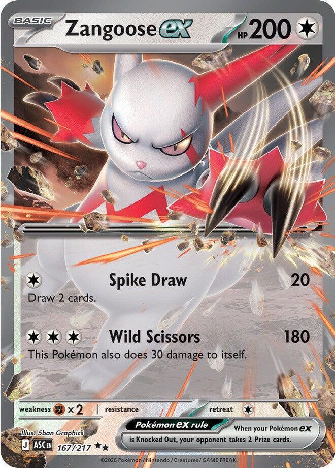 Zangoose ex #167/217 - ME: Ascended Heroes - Near Mint