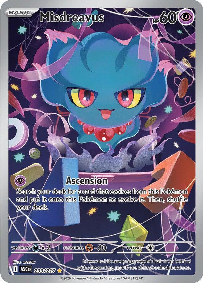 Misdreavus #233/217 - ME: Ascended Heroes - Near Mint