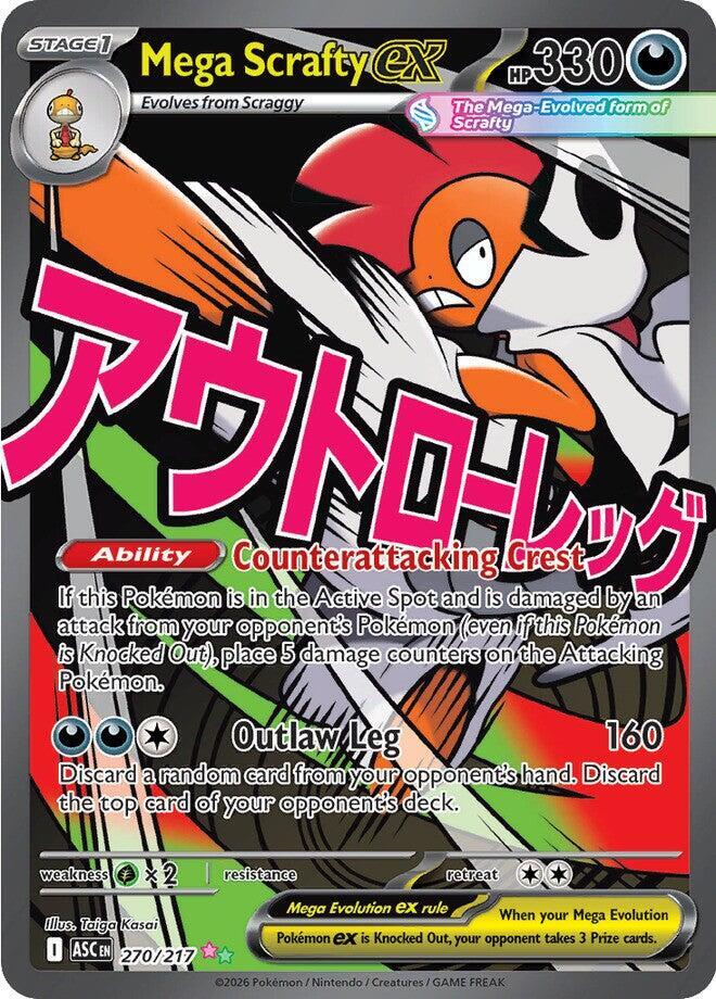 Mega Scrafty ex #270/217 - ME: Ascended Heroes - Near Mint