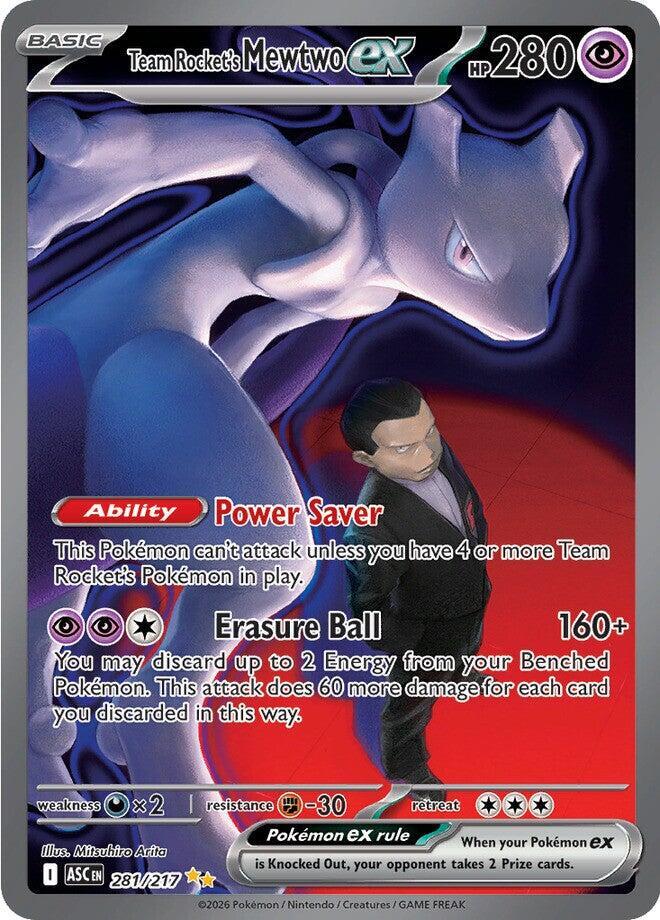 Team Rocket's Mewtwo ex #281/217 - ME: Ascended Heroes - Near Mint