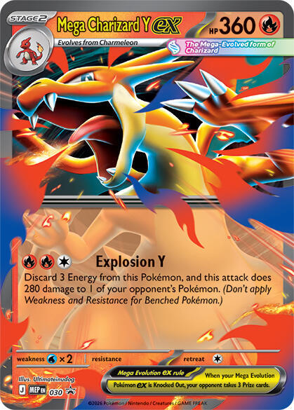 Mega Charizard Y ex #030 - ME: Mega Evolution Promo - Near Mint