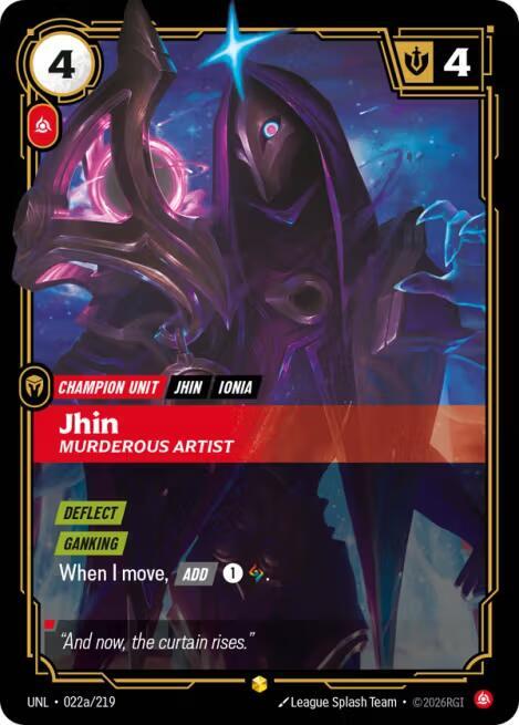 Jhin - Murderous Artist (Alternate Art) #022a/219 - Unleashed - Near Mint