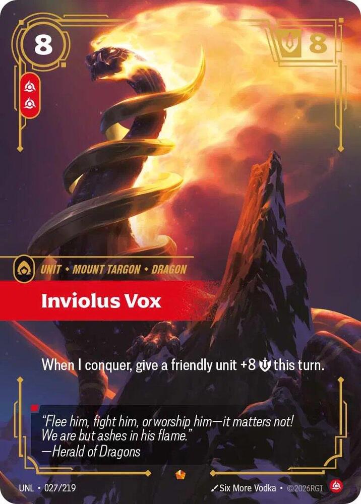 Inviolus Vox #027/219 - Unleashed - Near Mint