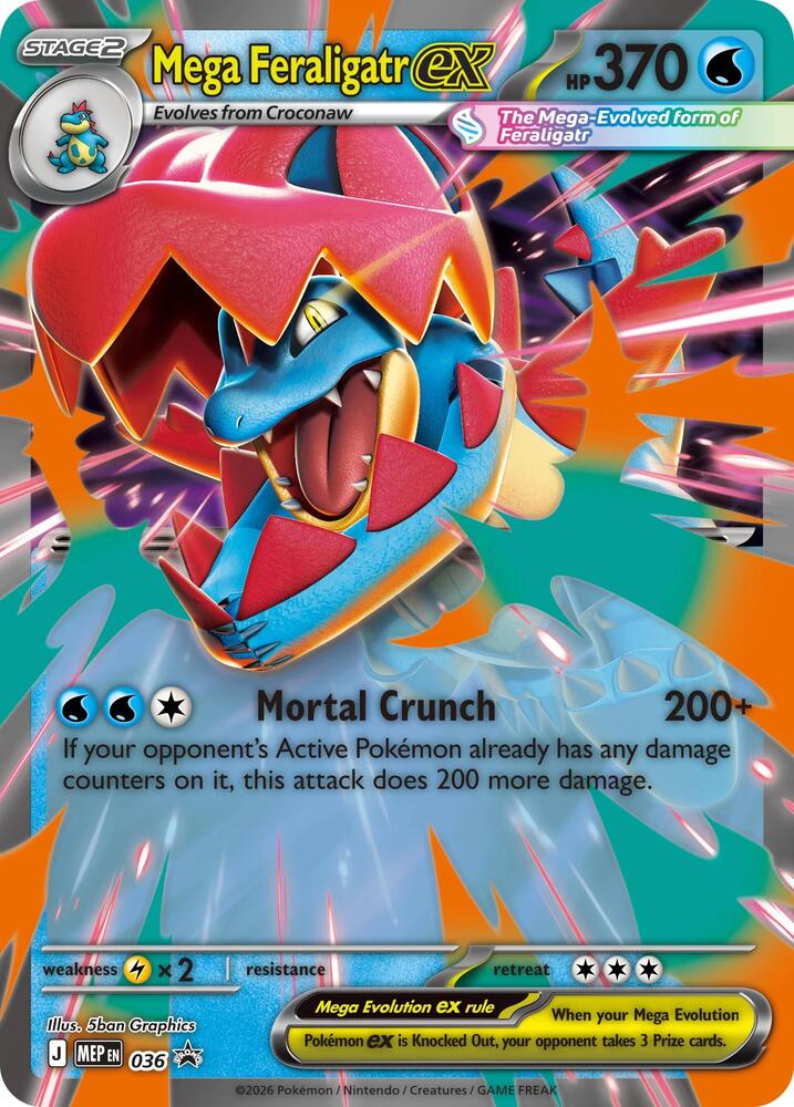Mega Feraligatr ex #036 - ME: Mega Evolution Promo - Near Mint