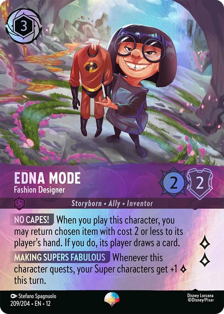 Edna Mode - Fashion Designer (Epic) #209/204 - Wilds Unknown - Near Mint