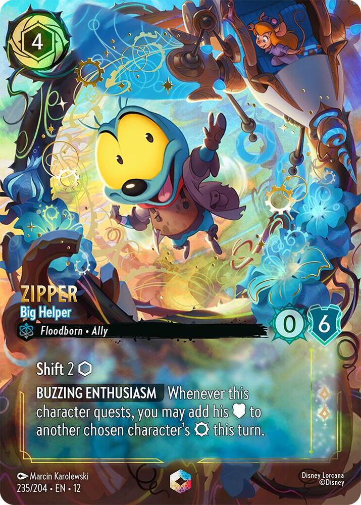 Zipper - Big Helper (Enchanted) #235/204 - Wilds Unknown - Near Mint