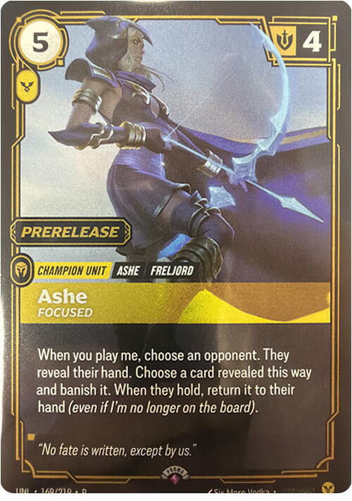 Ashe - Focused #169/219 - Riftbound Organized Play Promotional Cards - Near Mint