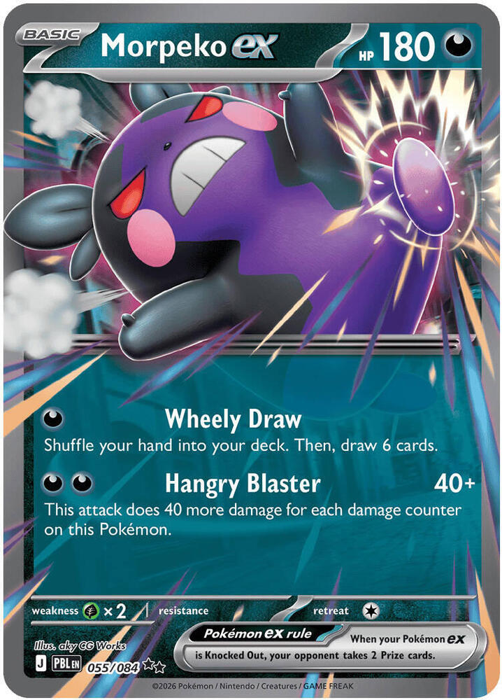 Morpeko ex #055/084 - ME05: Pitch Black - Near Mint