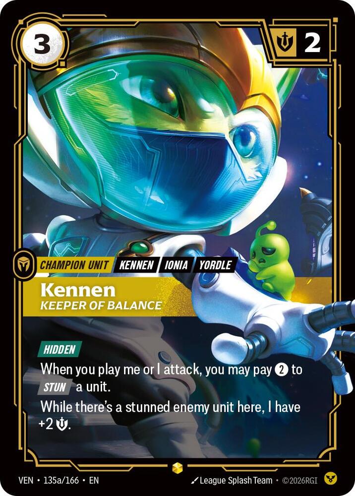 Kennen, Keeper of Balance (Alternate Art) #135a/166 - Vendetta - Near Mint