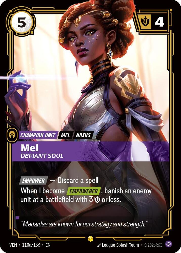 Mel, Defiant Soul (Alternate Art) #110a/166 - Vendetta - Near Mint