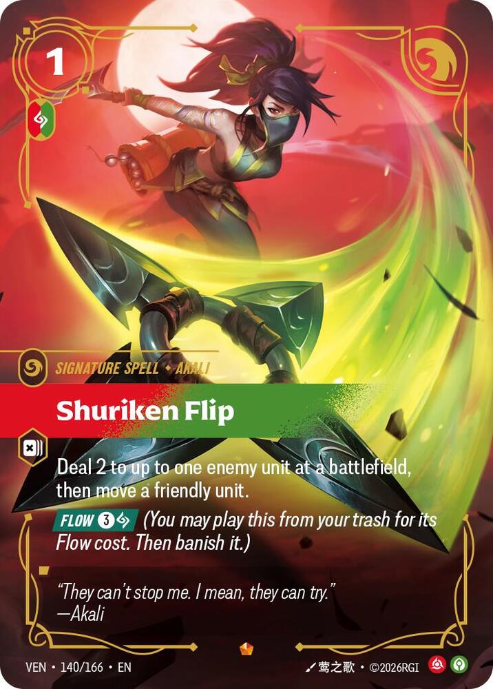 Shuriken Flip #140/166 - Vendetta - Near Mint
