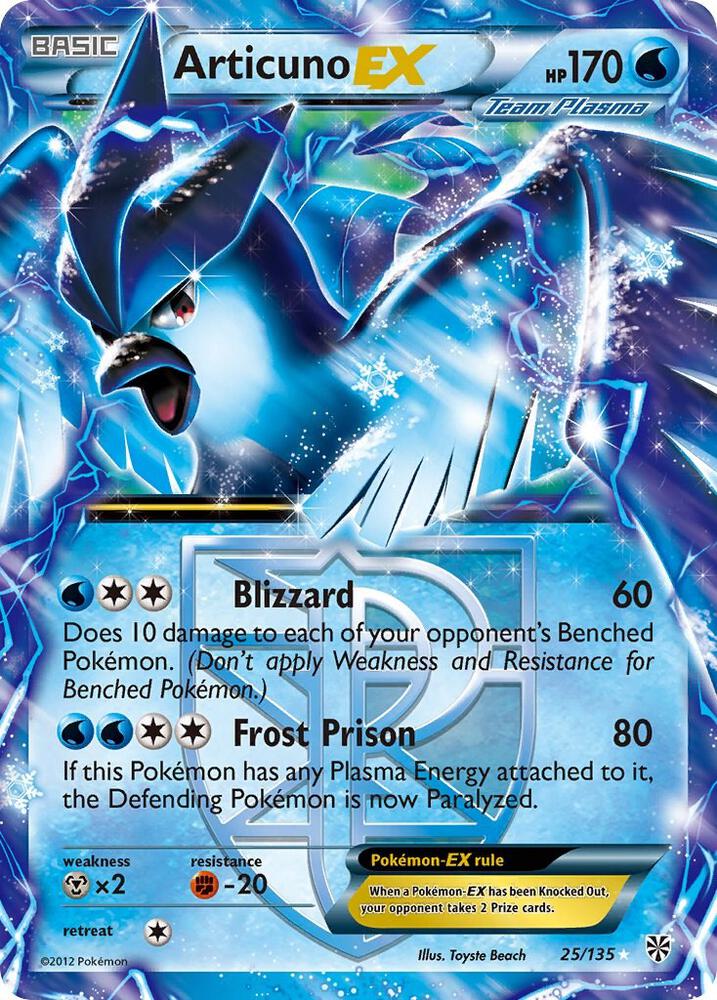 Articuno EX (Team Plasma) #25/135 - Plasma Storm - Near Mint
