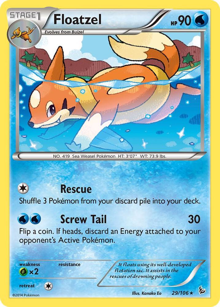 Floatzel #29/106 - XY - Flashfire - Near Mint