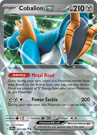 Cobalion ex #064/086 - ME04: Chaos Rising - Near Mint